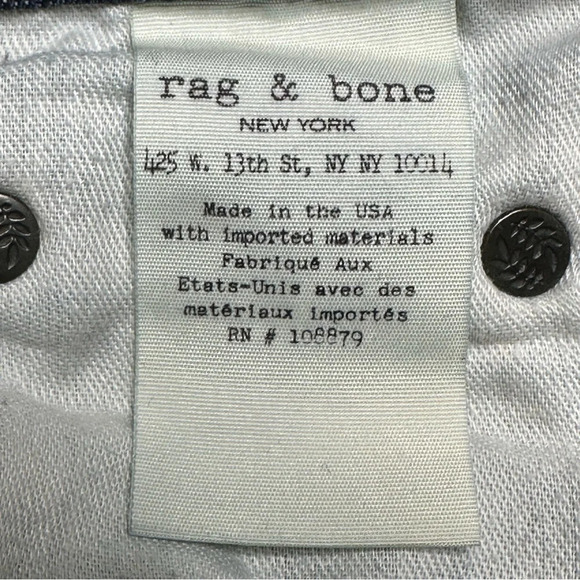 Rag& Bone Dre Skinny Raw Hem Jean.  Sz: 25 - Picture 12 of 12